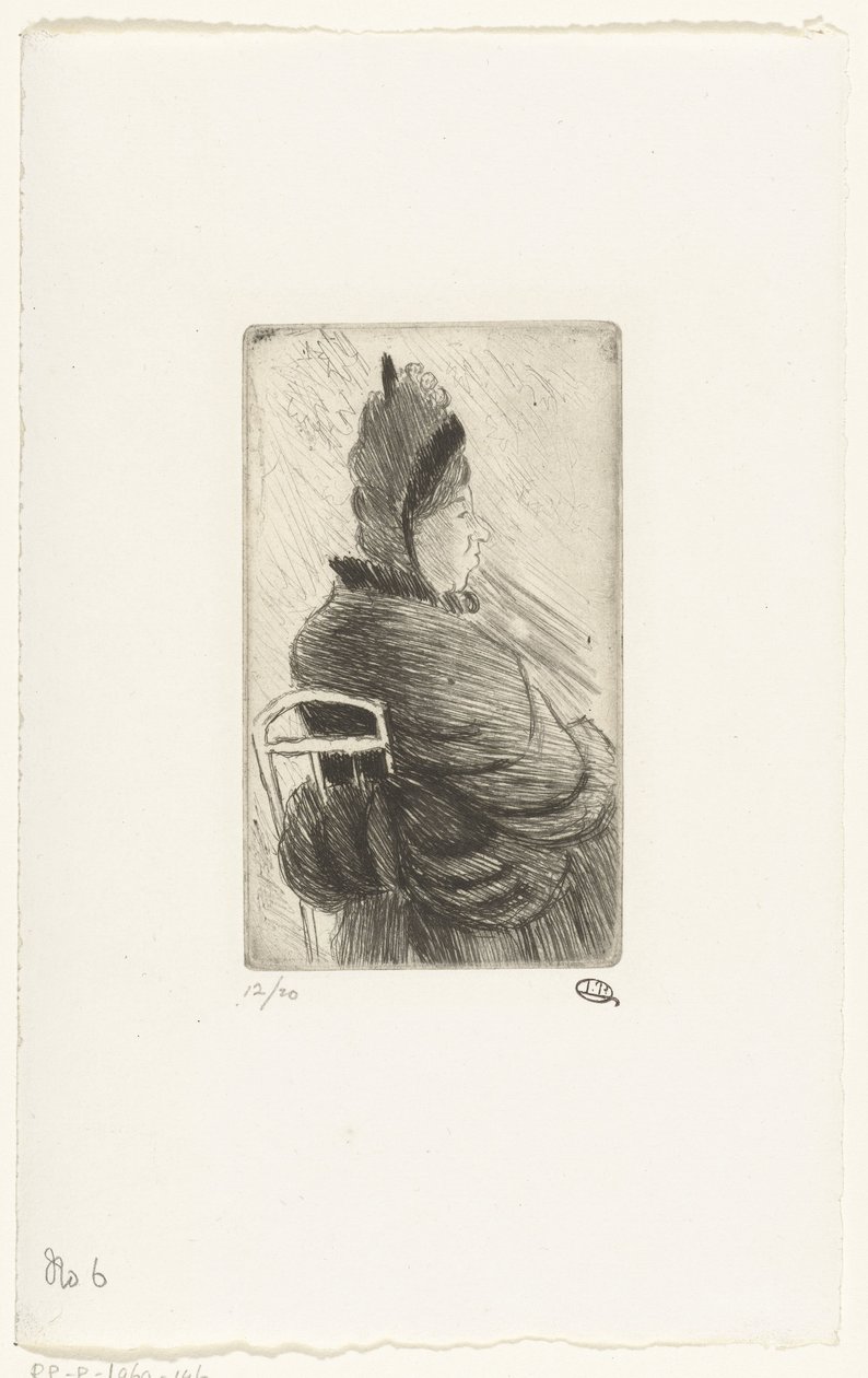 Seated Woman by Lucien Pissarro