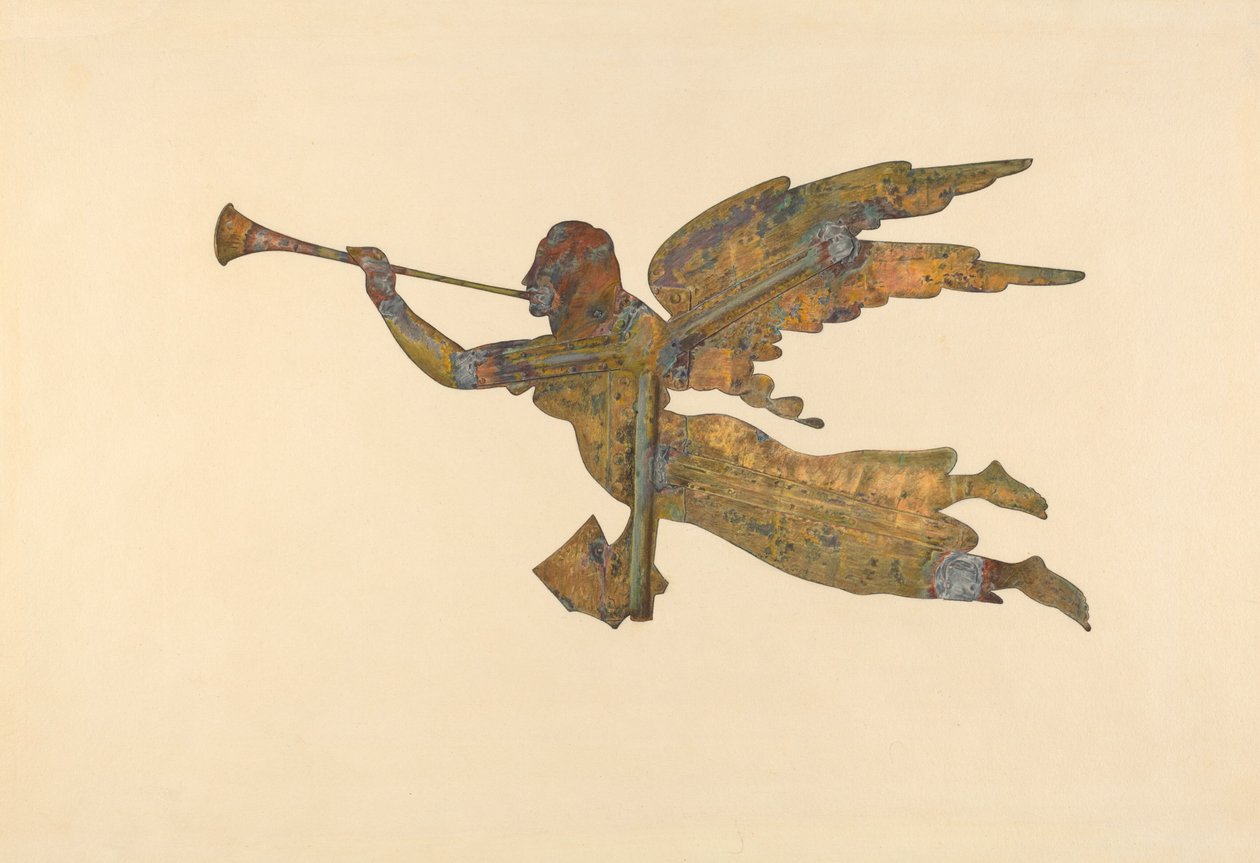 Gabriel Weather Vane, c. 1939 by Lucille Chabot