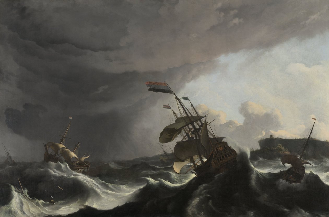 The Battle of Terheide, c.1695 by Ludolf Backhuysen