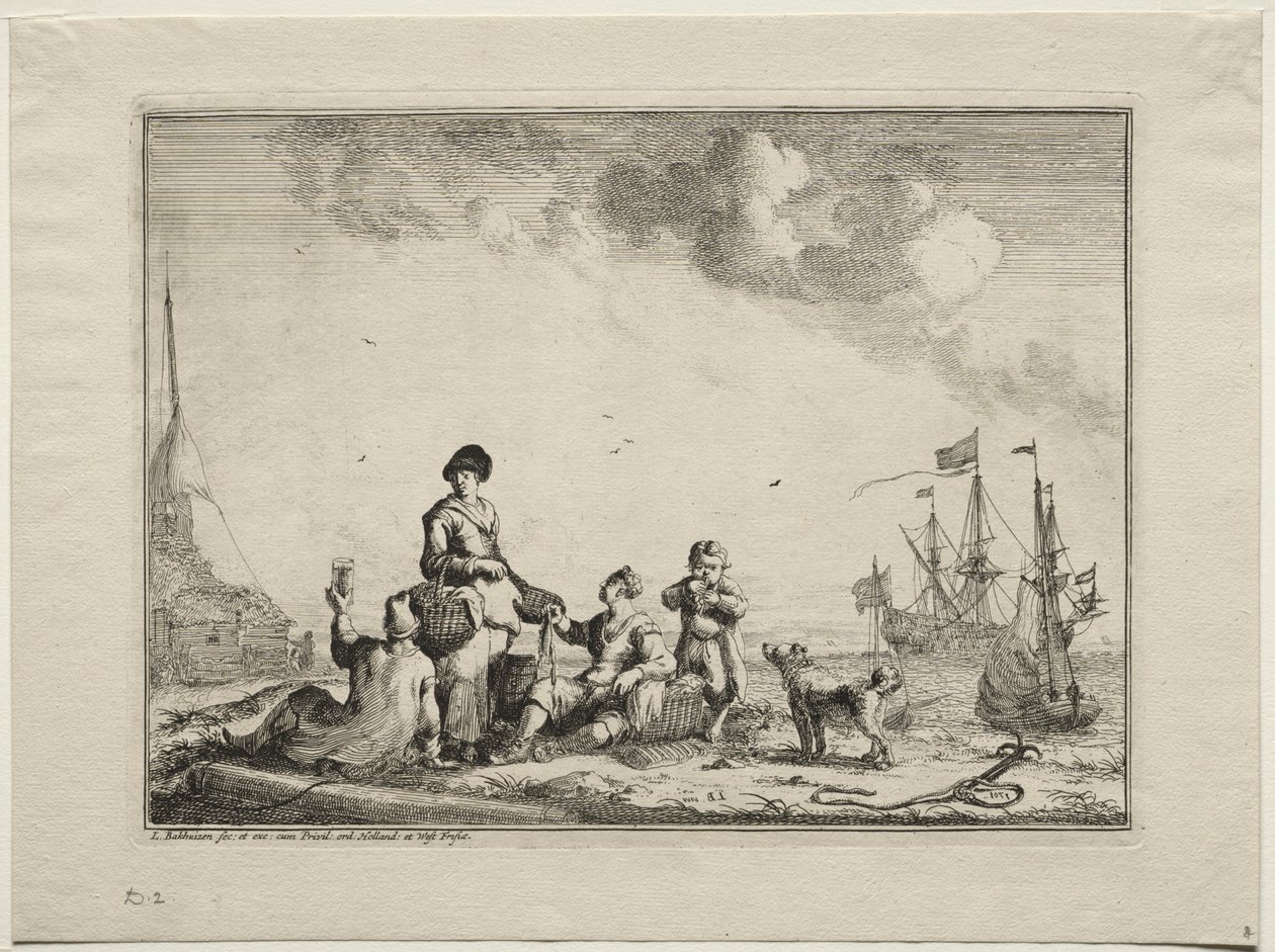 Fish Vender by Ludolf Backhuysen