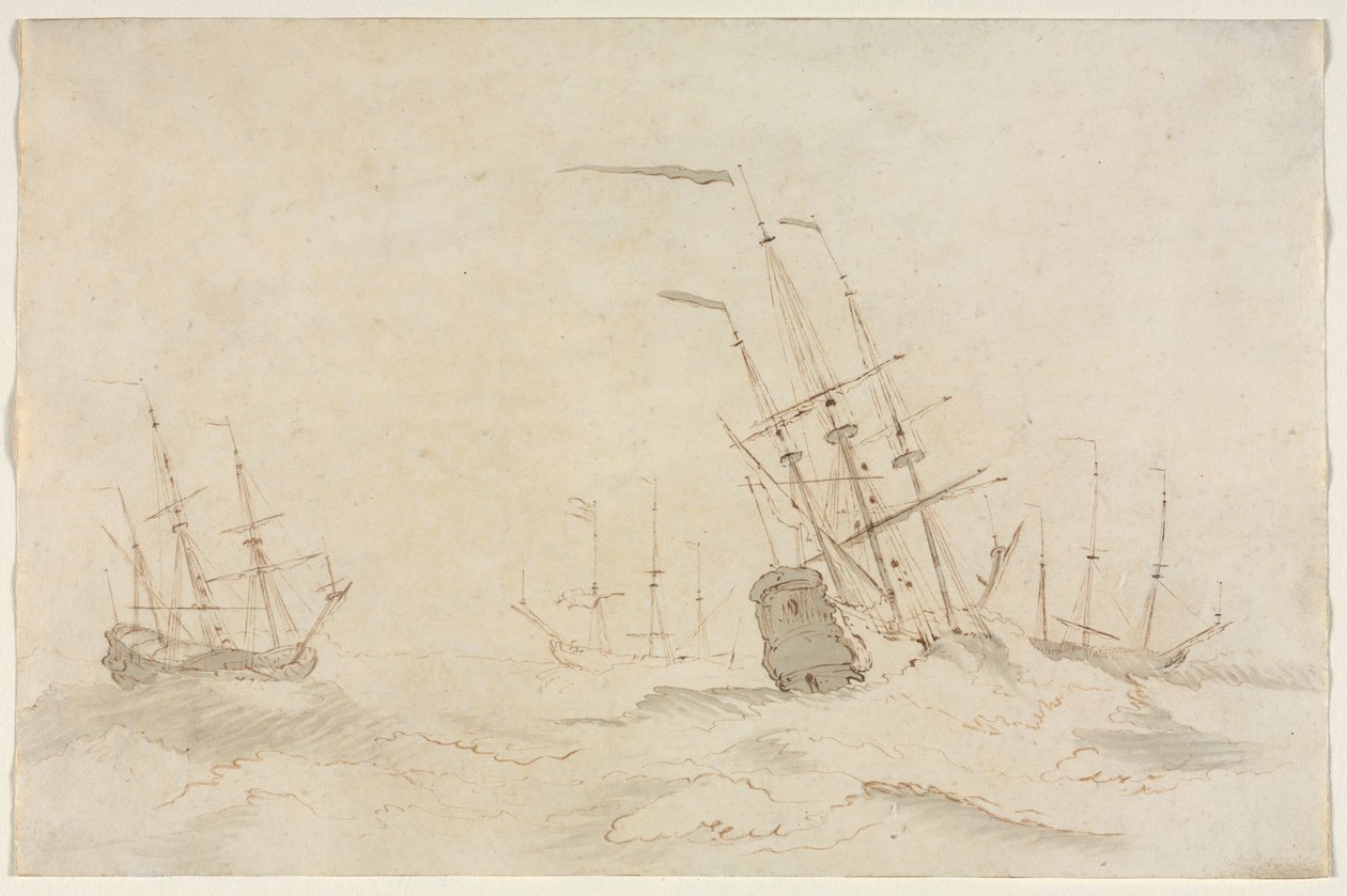 Ships, second half 1600s by Ludolf Backhuysen