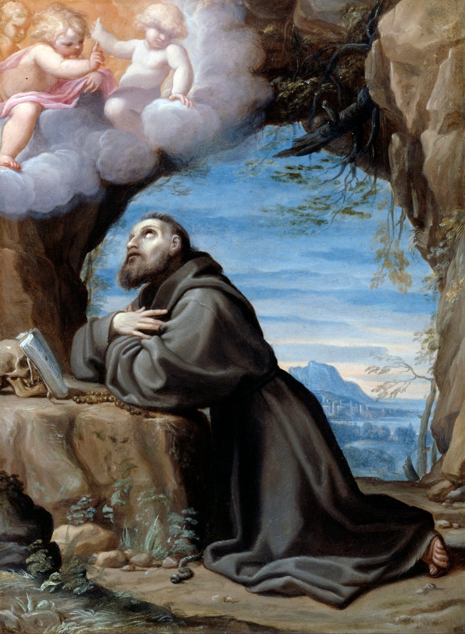 St Francis in Meditation by Ludovico Carracci