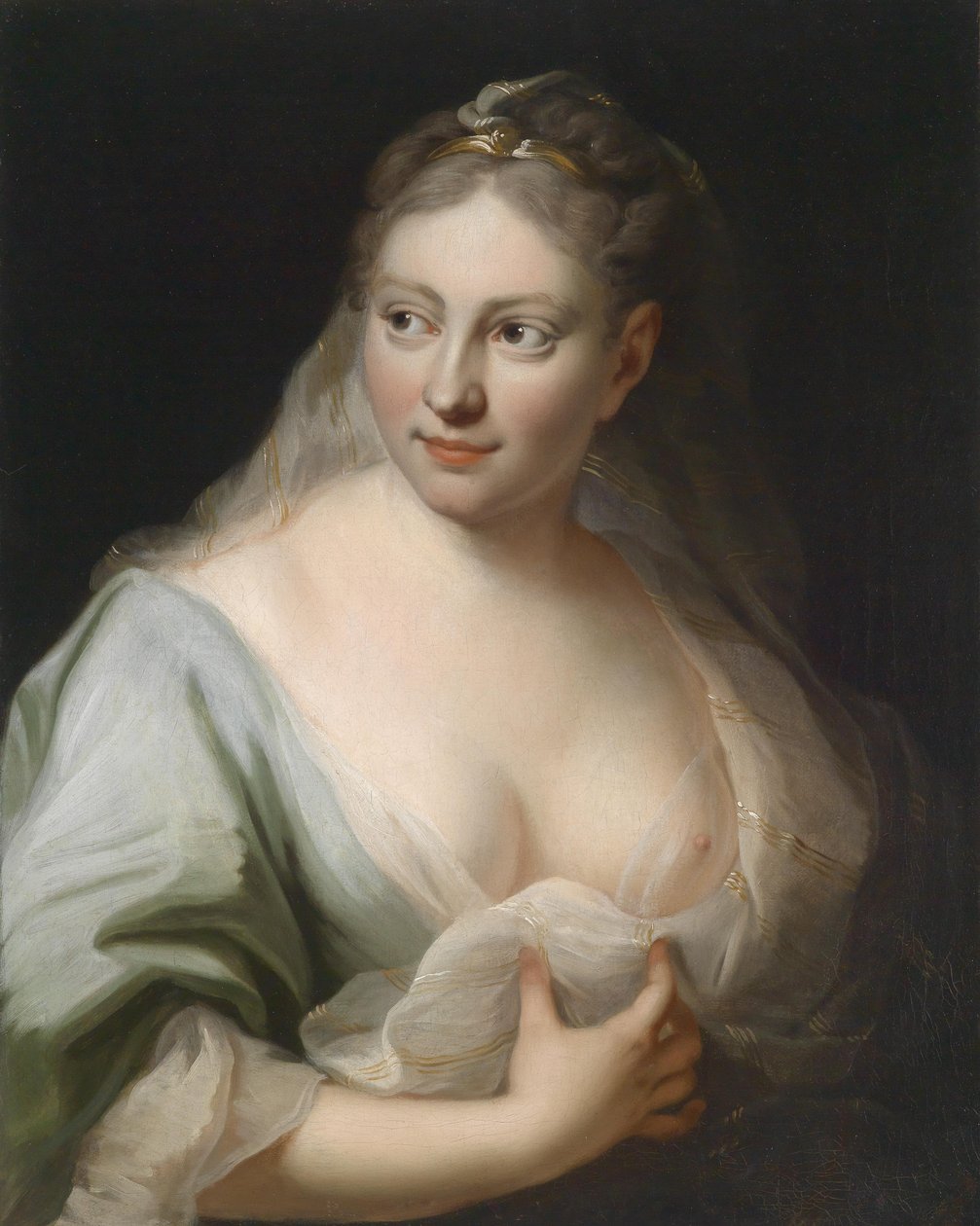 Portrait of a Lady in Antique Dress by Ludovico Stern