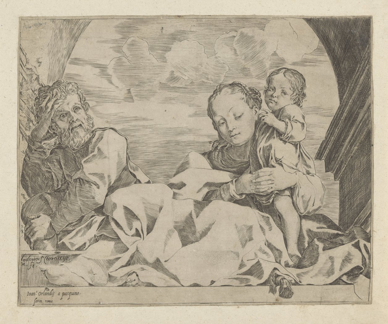 Holy Family under an Arch by Ludovico Carracci