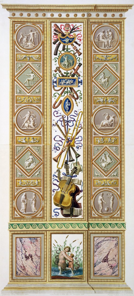 Panel from the Raphael Loggia at the Vatican, engraved by Ioannes Volpato by Ludovicus Tesio Taurinensis