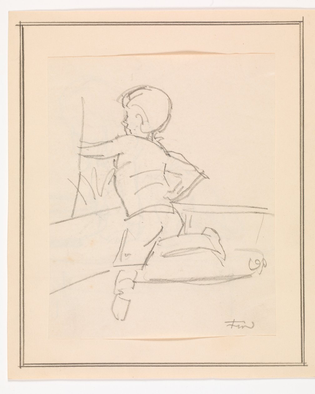 Boy Lying on a Sofa by Ludvig Find