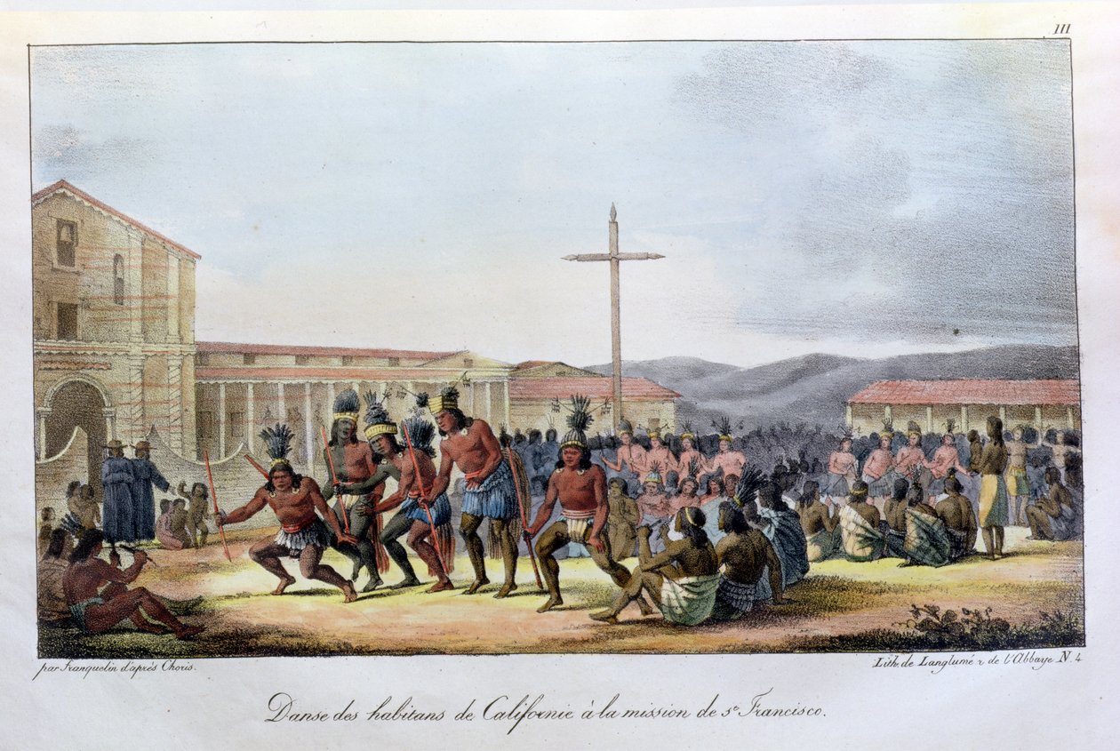 Ritual dance of the natives of California, at the Mission of San Francisco, from 