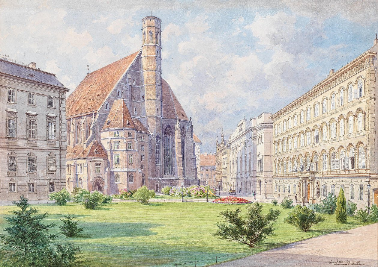The Church of the Minorites in Vienna by Ludwig Hans Fischer