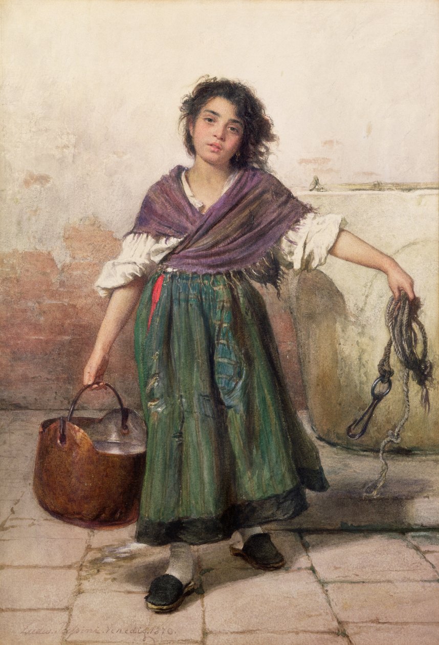 A Young Venetian Water-Carrier by Ludwig Passini