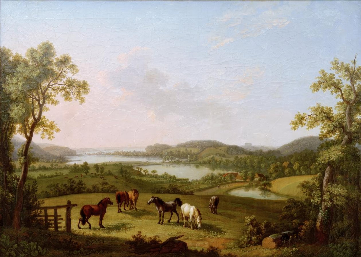 Lake Plön Seen from Bösdorf by Ludwig Philipp Strack