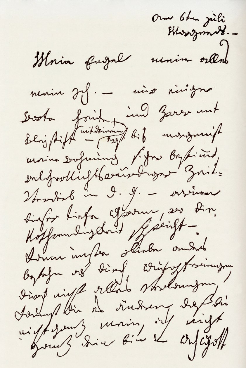Letter from Beethoven to 
