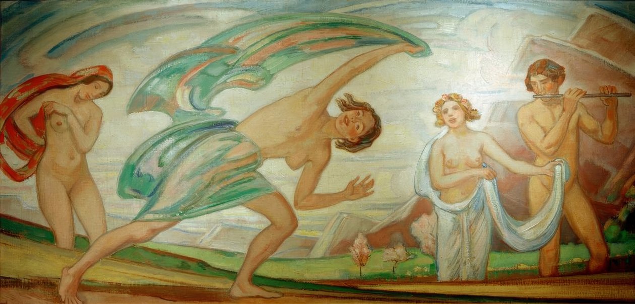 Spring with Dancers by Ludwig von Hofmann