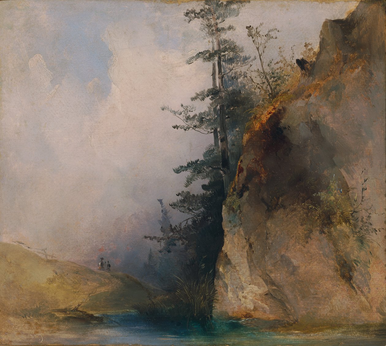Rock Slope by the Stream by Ludwig Czerny