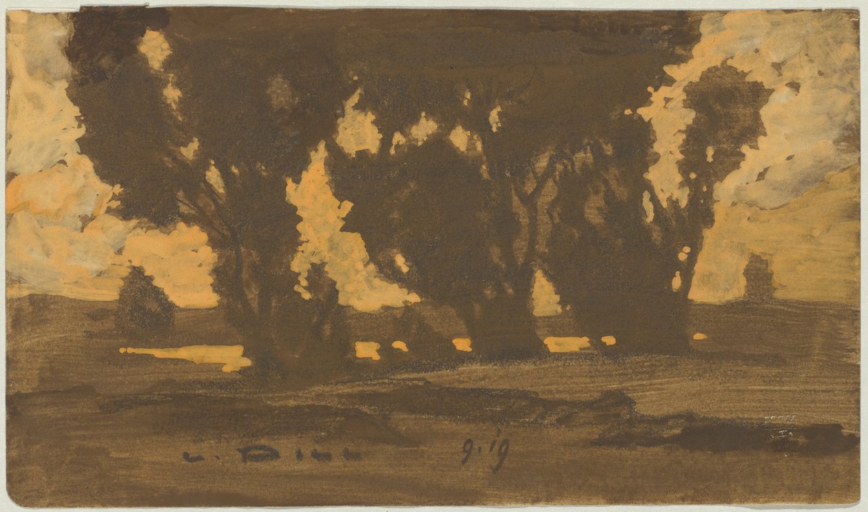 Willows in Dachau Moorland by Ludwig Dill