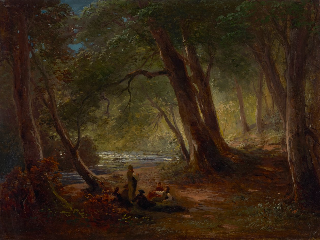 At the Würm near Mühltal by Ludwig Gebhardt