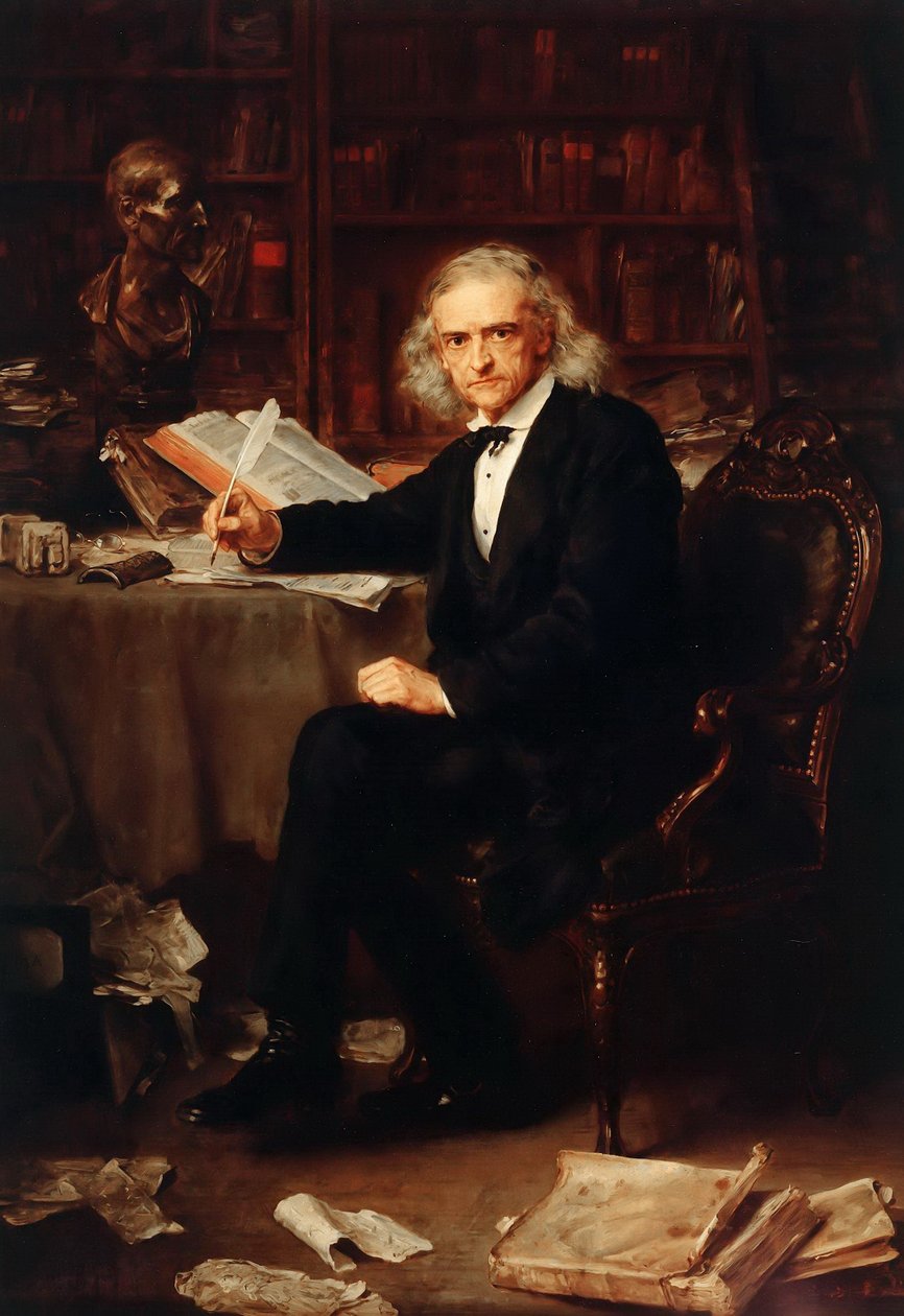 Portrait of Historian Theodor Mommsen by Ludwig Knaus