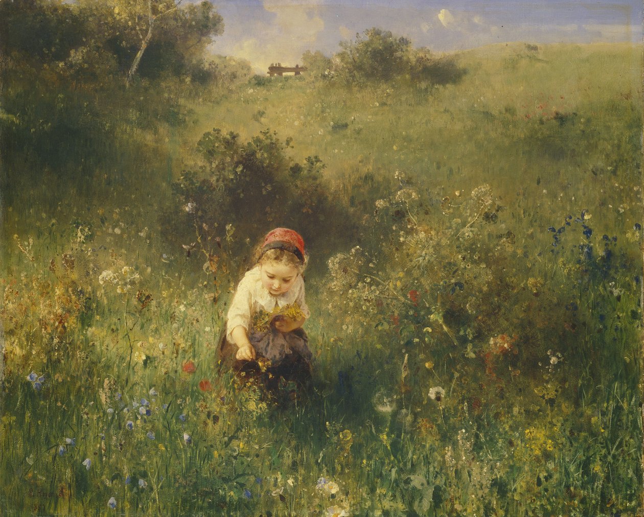 Girl in a Field by Ludwig Knaus