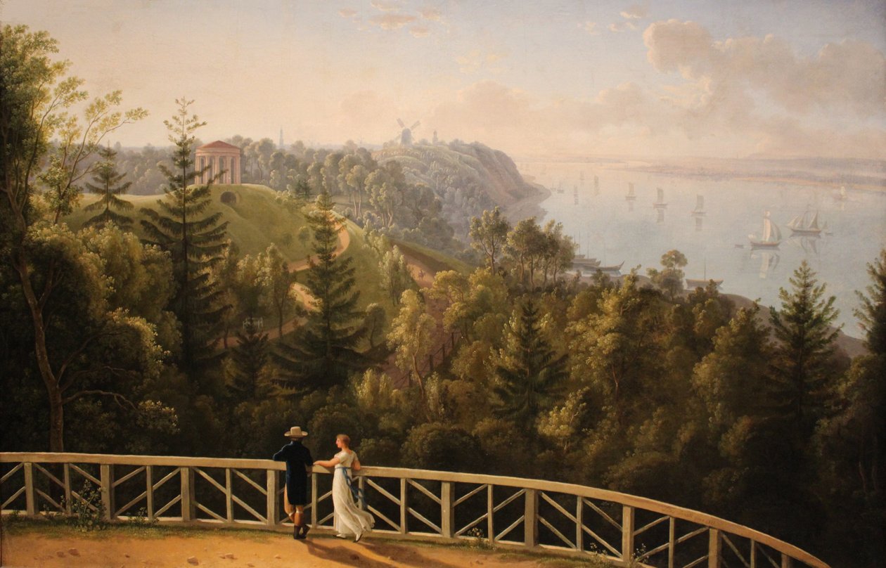 View from Baurs Park to Hamburg by Ludwig Philipp Strack