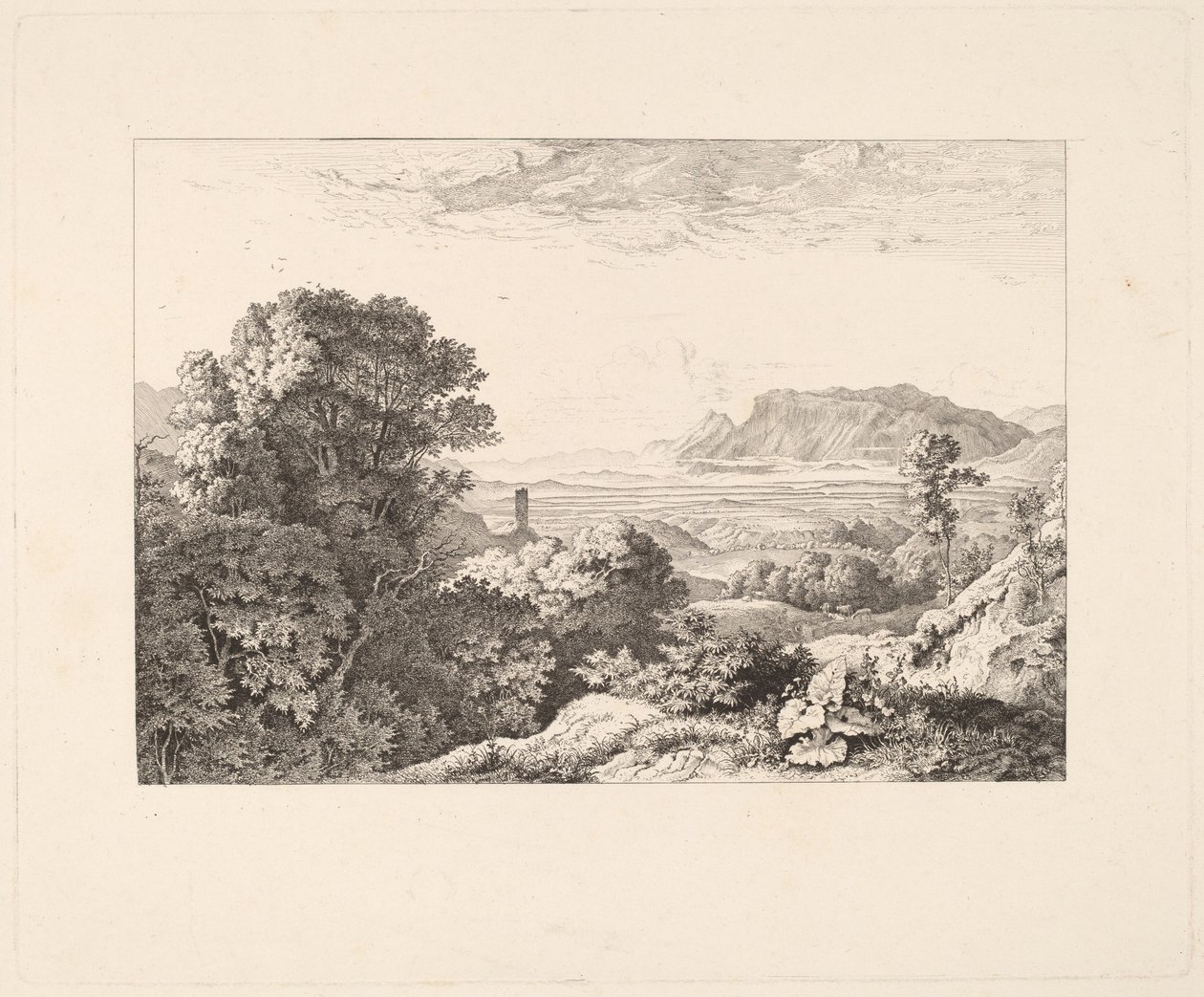 View of the Castle of Olevano by Ludwig Richter