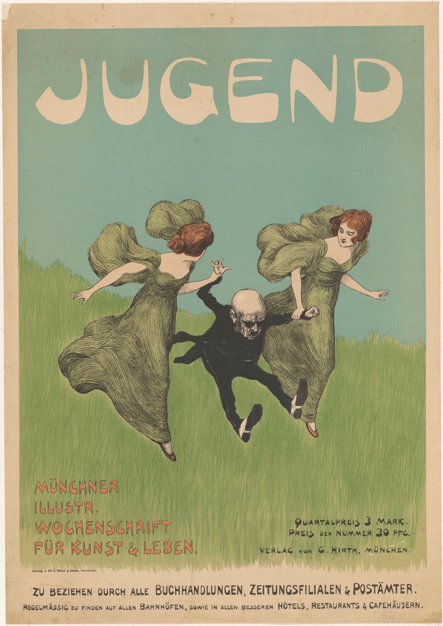 Poster for the magazine Jugend by Ludwig von Zumbusch