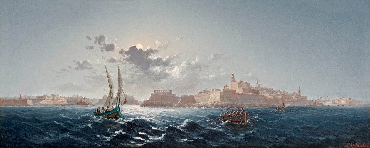 St. Elmo, Valletta, Malta - Moonlight by Luigi Maria Galea