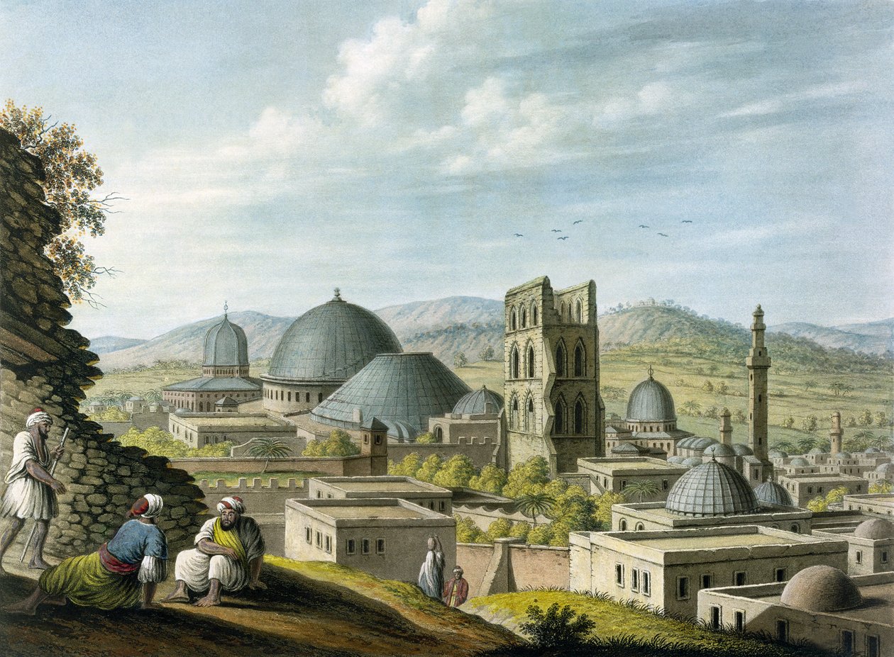 Jerusalem from the West, pub. by William Watts, 1805 by Luigi Mayer