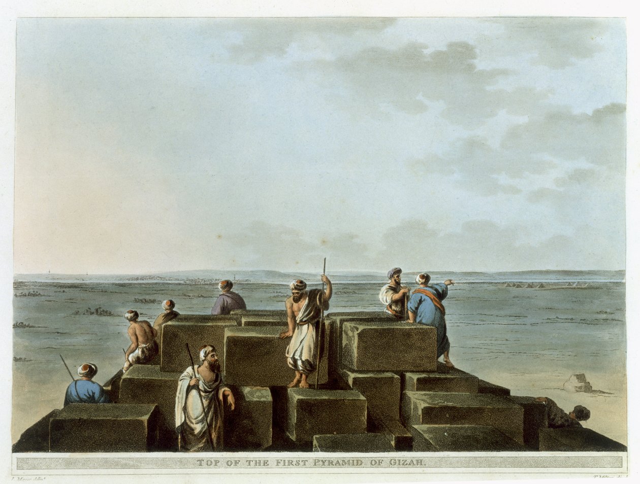 Top of the First Pyramid of Gizah, plate 4 from 