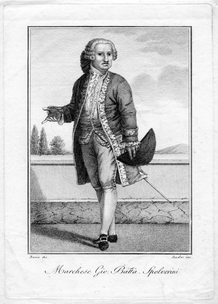 Engraved Portrait by Luigi Rados d’après Jean Francois Bosio