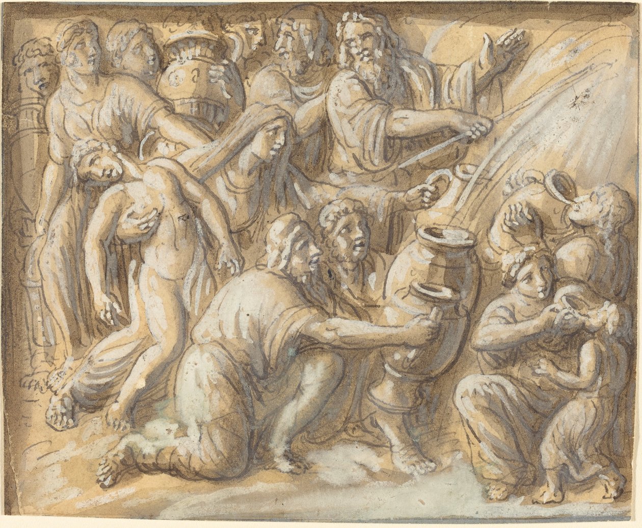 Moses Drawing Water From the Rock by Luigi Ademollo