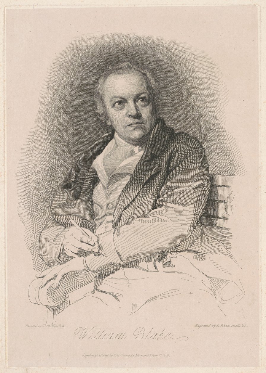 William Blake by Luigi Schiavonetti, after Thomas Phillips, R.A.