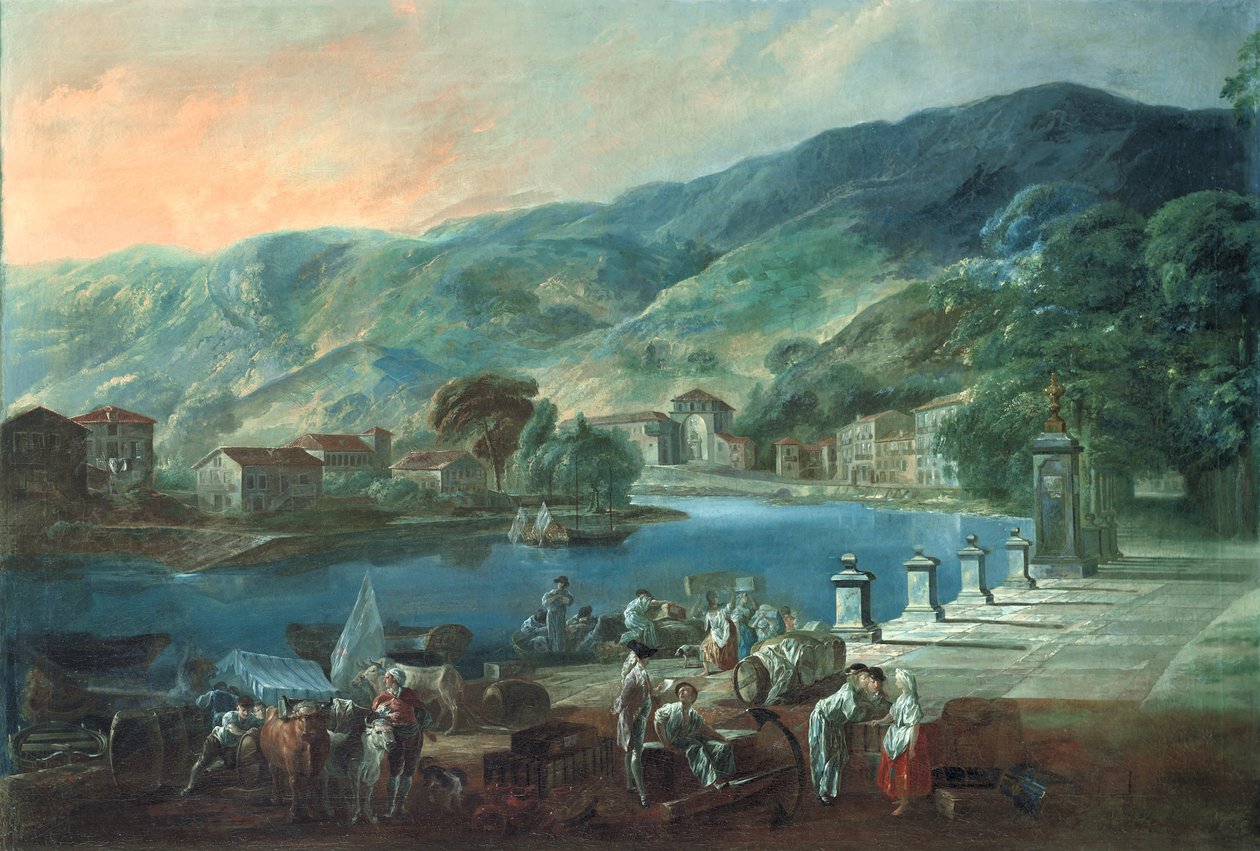 View of El Arenal in Bilbao by Luis Paret y Alcazar