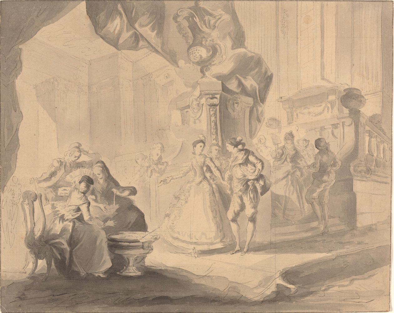 Dance in a Palace by Luis Paret y Alcazar