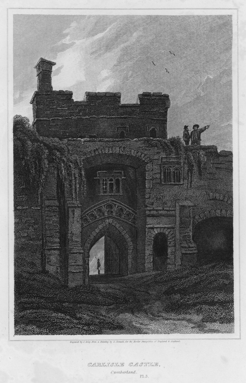 Carlisle Castle, Cumberland by Luke (after) Clennell