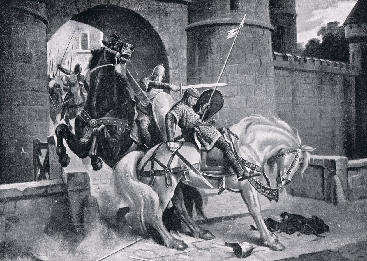 The combat between William and Robert at Gerberoy AD1079 by M. Mackinlay