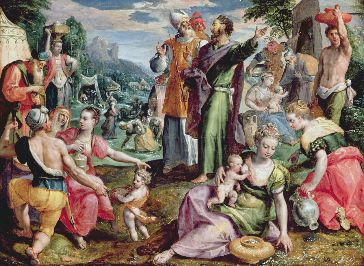 The Gathering of Manna by Maarten de Vos