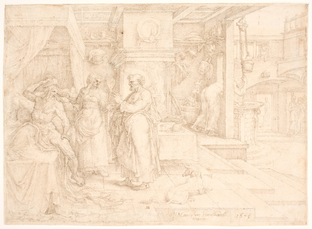 Peter Heals the Lame Aeneas by Maarten van Heemskerck