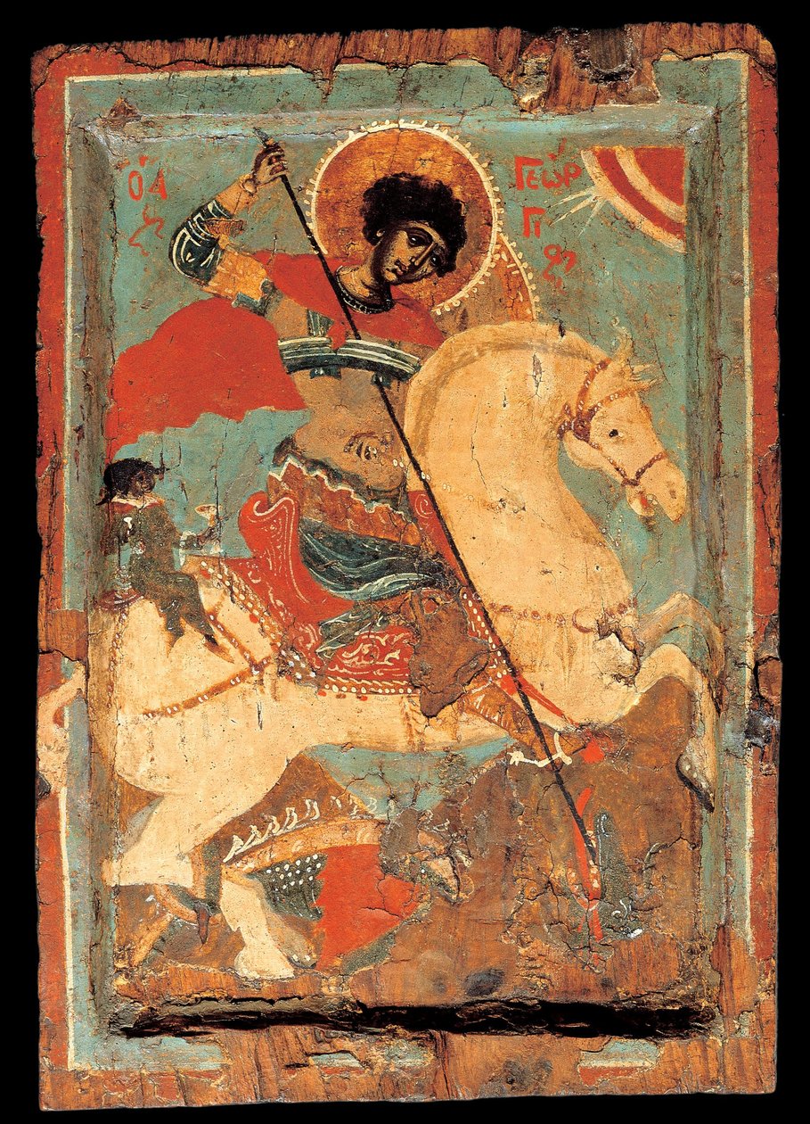 Saint George the Dragon-Slayer on Horseback by Macedonian workshop