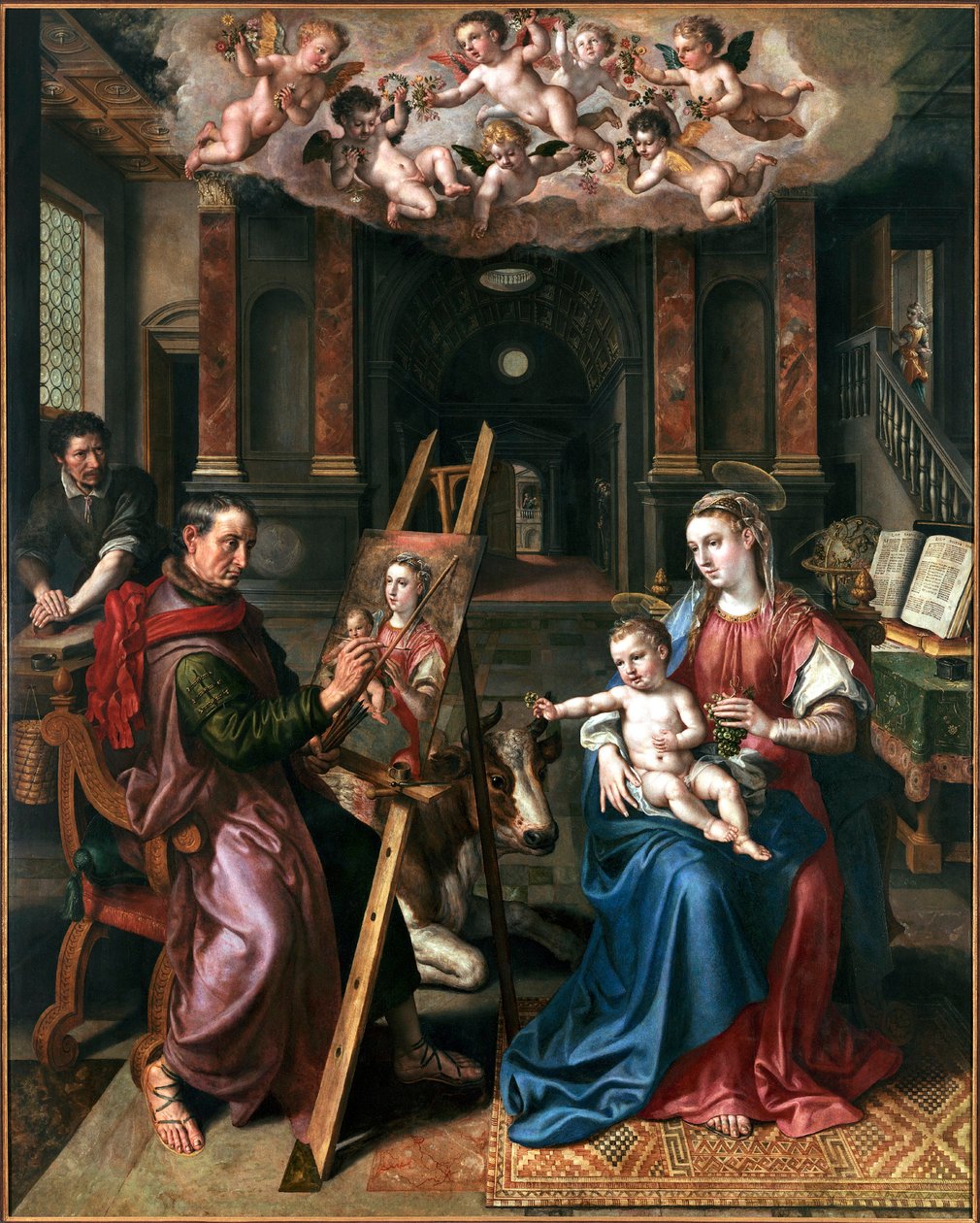 Saint Luke Drawing the Virgin by Maerten Vos de