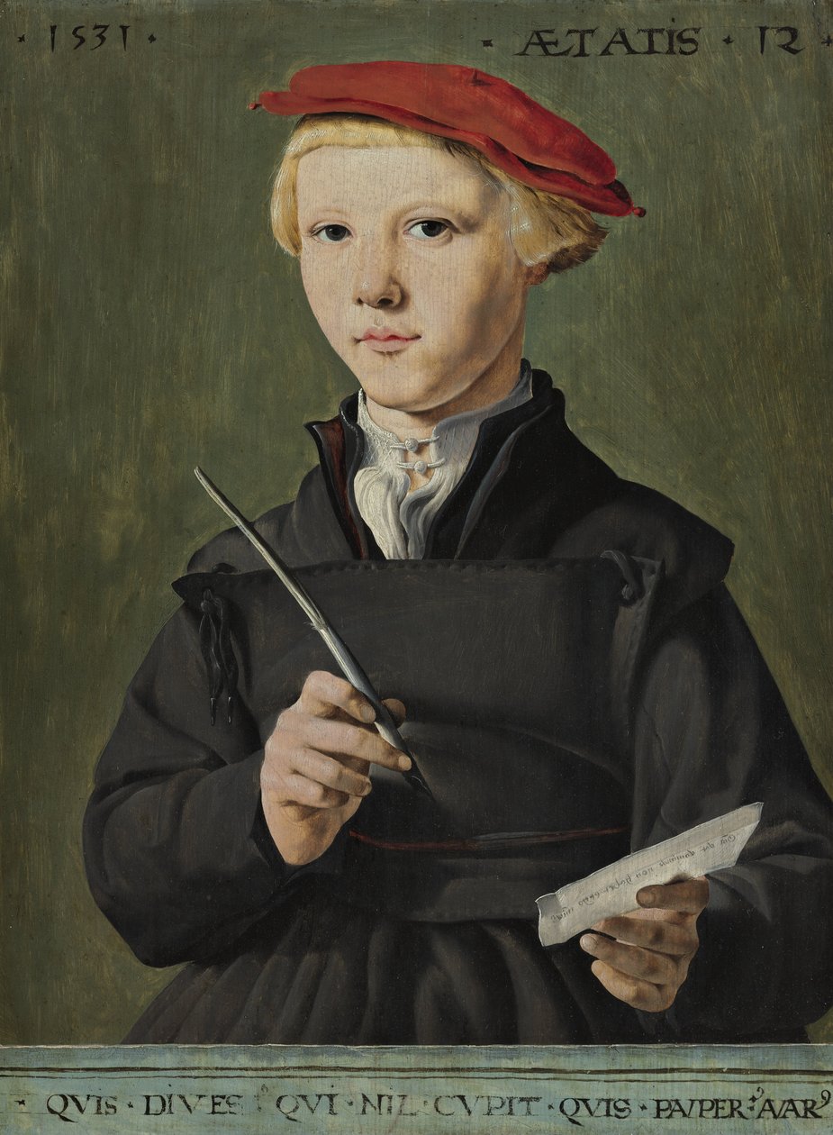 Portrait of a Young Schoolboy by Maerten van Heemskerck