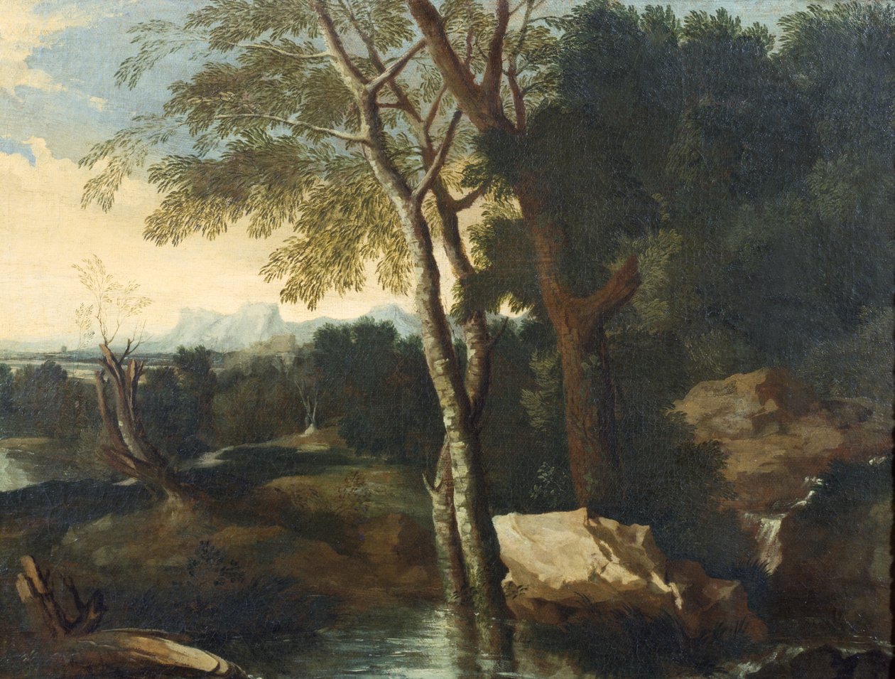 Landscape with a Stream by Maestro della Betulla Maestro della Betulla
