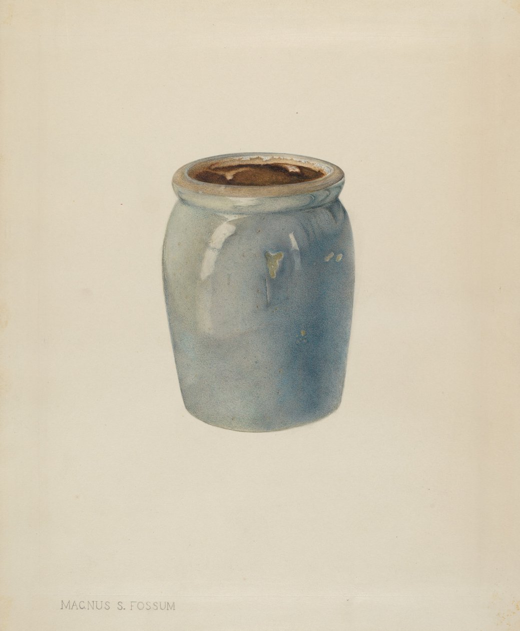 Pottery Jam Jar, c. 1938 by Magnus S. Fossum