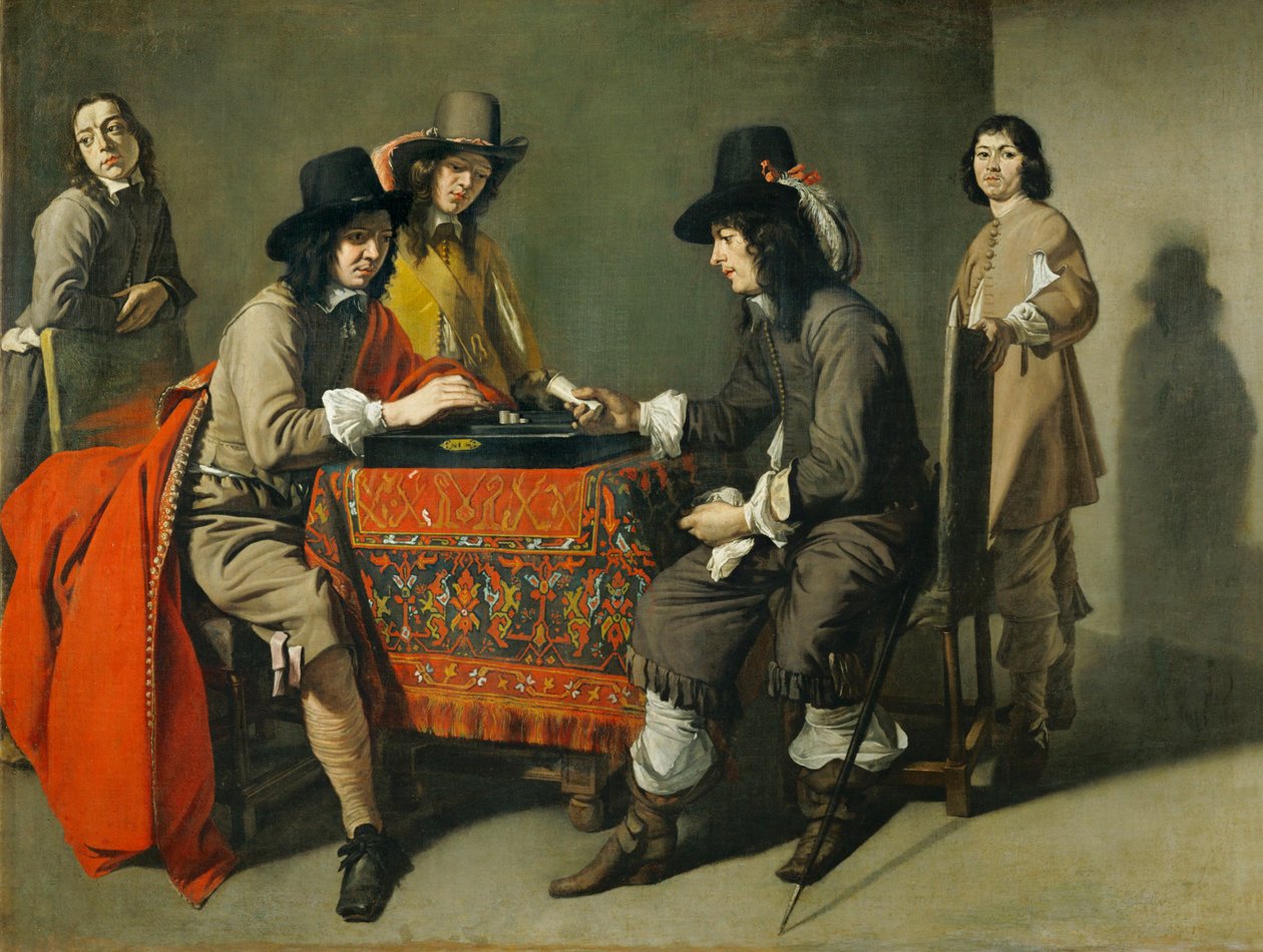 The Tric-Trac Players by Maitre des Jeux