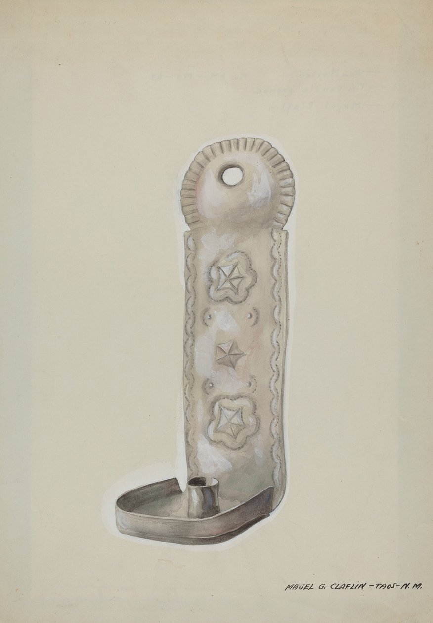 Tin Candle Sconce by Majel G. Claflin