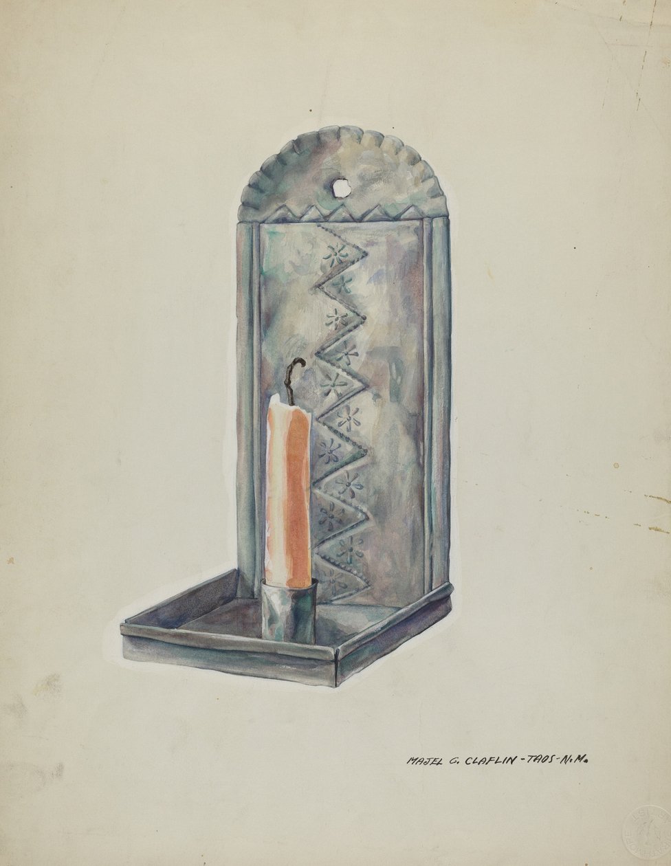Tin Sconce by Majel G. Claflin