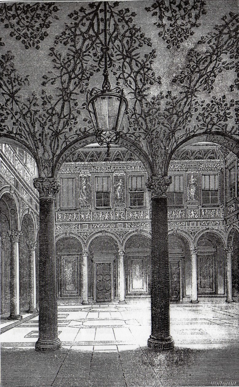 Courtyard of Palazzo Bigli by Mantovani