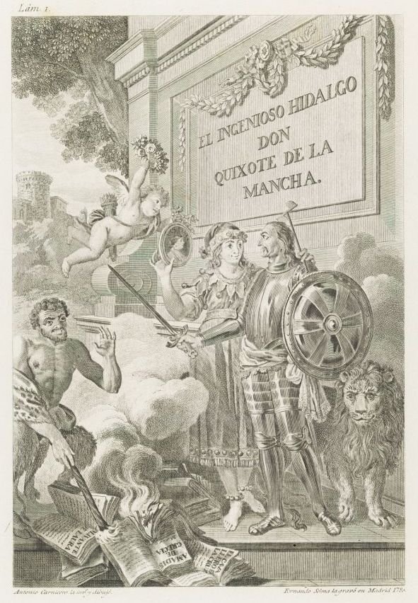 Portrait of Miguel de Cervantes Saavedra Frontispiece of the Series El Ingenioso Hidalgo Don Quixote de la Mancha by Manuel Salvador Carmona