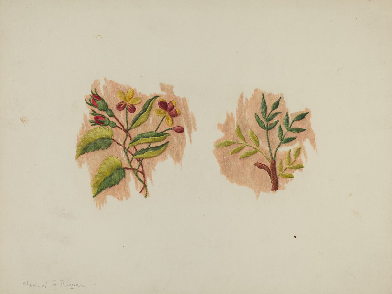 Silk Petticoat Fragment, c. 1939 by Manuel G. Runyan