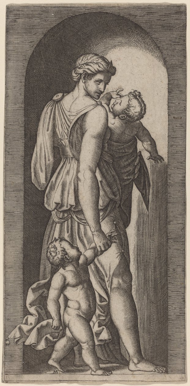 Charity by Marcantonio Raimondi after Raphael