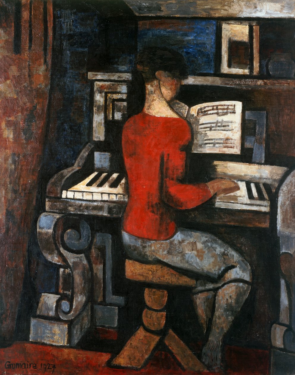 Piano Player by Marcel Gromaire