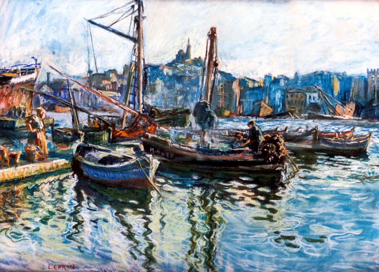 The Port at Marseille by Marcel Leprin